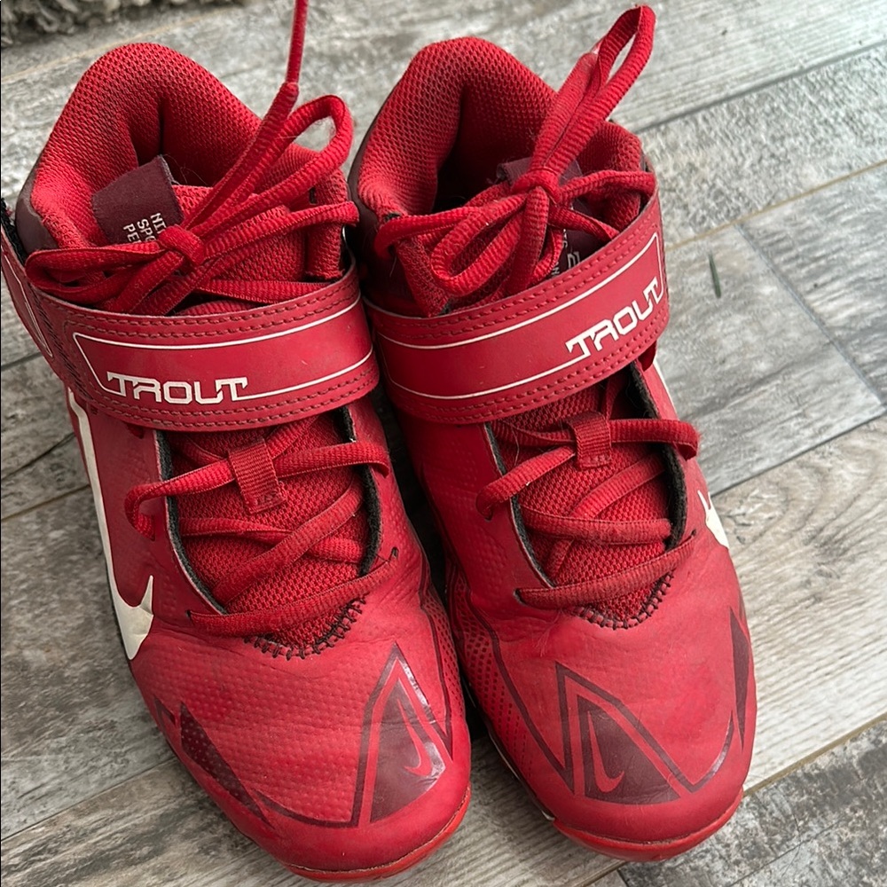 Nike Red Sneakers High-Top Design